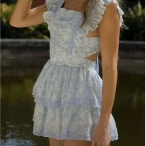 Krewe du Q coastal blue floral dress